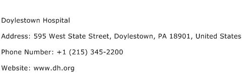Doylestown Hospital Address Contact Number
