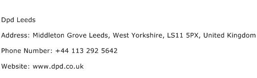 Dpd Leeds Address Contact Number