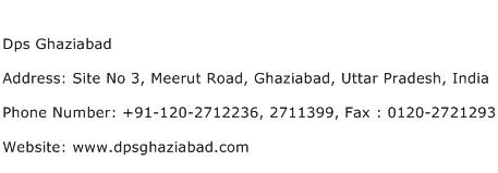 Dps Ghaziabad Address Contact Number