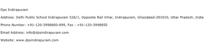 Dps Indirapuram Address Contact Number
