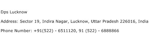 Dps Lucknow Address Contact Number