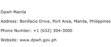 Dpwh Manila Address Contact Number