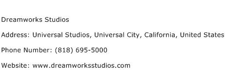 Dreamworks Studios Address Contact Number