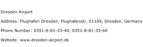 Dresden Airport Address Contact Number