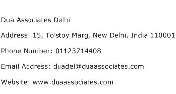 Dua Associates Delhi Address Contact Number