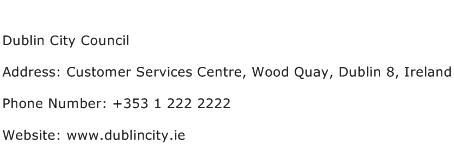 Dublin City Council Address Contact Number