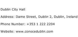 Dublin City Hall Address Contact Number