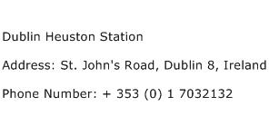 Dublin Heuston Station Address Contact Number