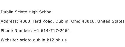 Dublin Scioto High School Address Contact Number