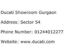 Ducati Showroom Gurgaon Address Contact Number