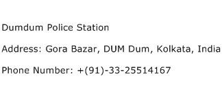 Dumdum Police Station Address Contact Number