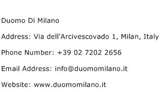 Duomo Di Milano Address Contact Number