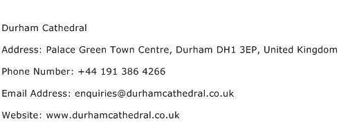 Durham Cathedral Address Contact Number