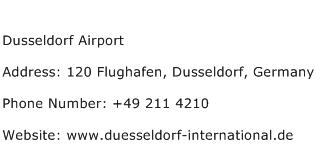 Dusseldorf Airport Address Contact Number