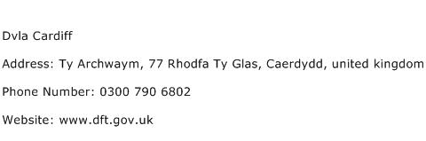 Dvla Cardiff Address Contact Number