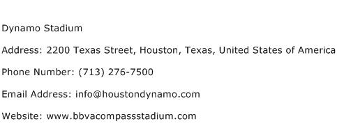 Dynamo Stadium Address Contact Number