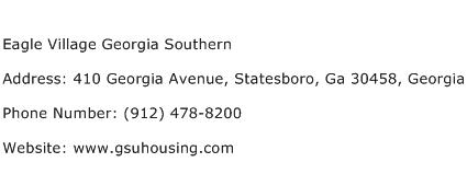 Eagle Village Georgia Southern Address Contact Number