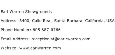 Earl Warren Showgrounds Address Contact Number