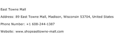East Towne Mall Address Contact Number