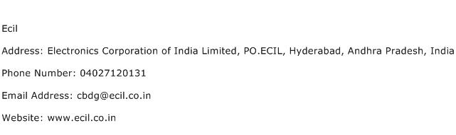 Ecil Address Contact Number