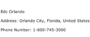 Edc Orlando Address Contact Number