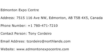 Edmonton Expo Centre Address Contact Number