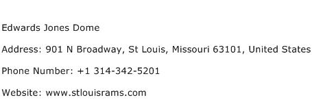 Edwards Jones Dome Address Contact Number