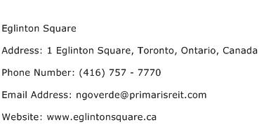 Eglinton Square Address Contact Number
