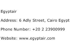 Egyptair Address Contact Number