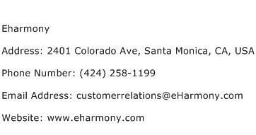 Eharmony Address Contact Number
