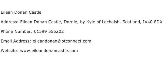 Eilean Donan Castle Address Contact Number