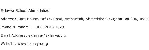 Eklavya School Ahmedabad Address Contact Number