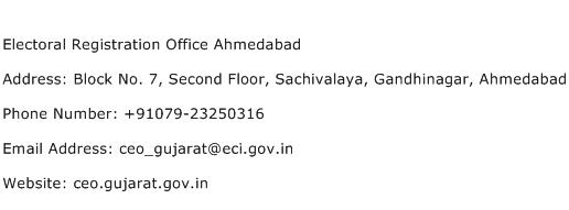 Electoral Registration Office Ahmedabad Address Contact Number