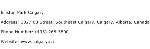 Elliston Park Calgary Address Contact Number