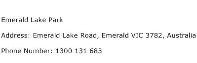 Emerald Lake Park Address Contact Number