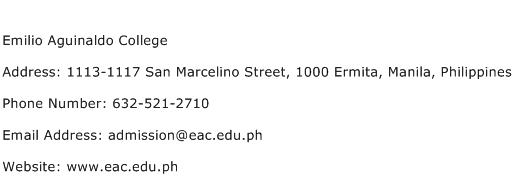 Emilio Aguinaldo College Address Contact Number