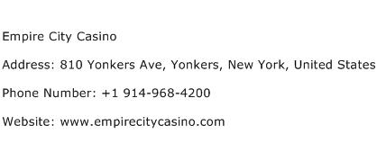 Empire City Casino Address Contact Number