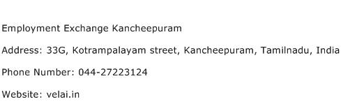 Employment Exchange Kancheepuram Address Contact Number