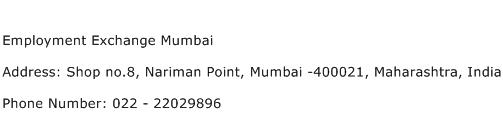 Employment Exchange Mumbai Address Contact Number