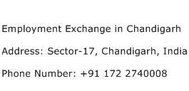 Employment Exchange in Chandigarh Address Contact Number
