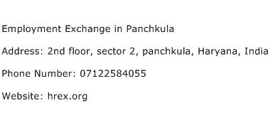 Employment Exchange in Panchkula Address Contact Number