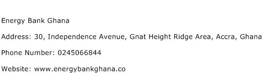 Energy Bank Ghana Address Contact Number