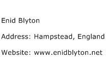 Enid Blyton Address Contact Number