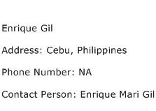 Enrique Gil Address Contact Number