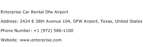 Enterprise Car Rental Dfw Airport Address Contact Number