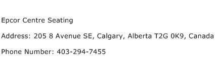 Epcor Centre Seating Address Contact Number
