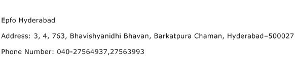Epfo Hyderabad Address Contact Number