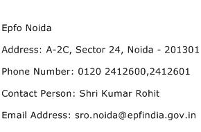 Epfo Noida Address Contact Number