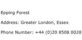 Epping Forest Address Contact Number