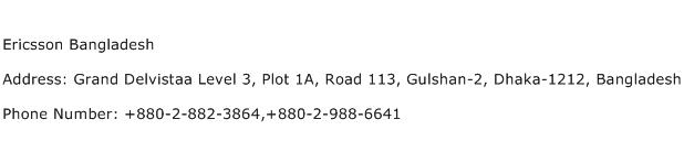 Ericsson Bangladesh Address Contact Number